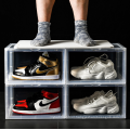 Magnetic Shoe Box Drop Sidefront Sneaker Stackable Storage Box Storage,storage Boxes & Bins Acrylic Detachable